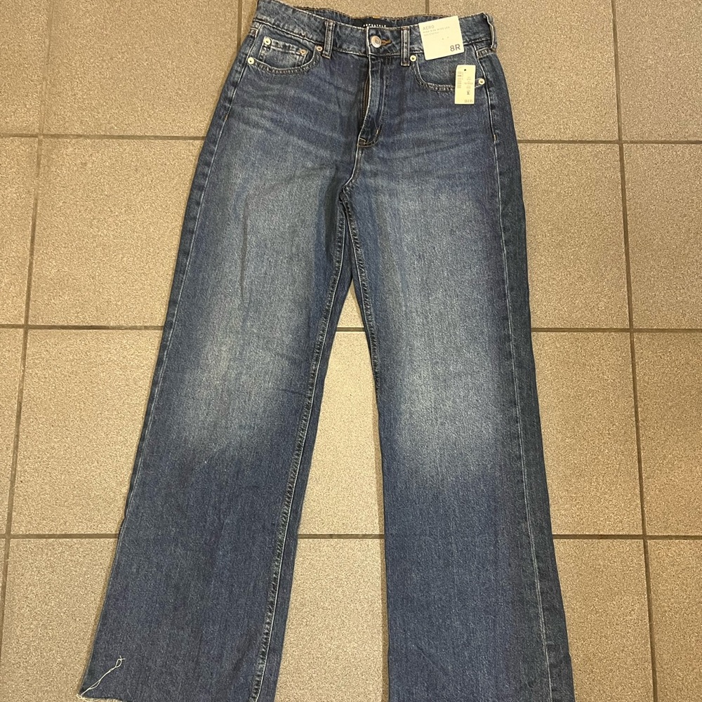 Aeropostale high rise wide leg denim jeans